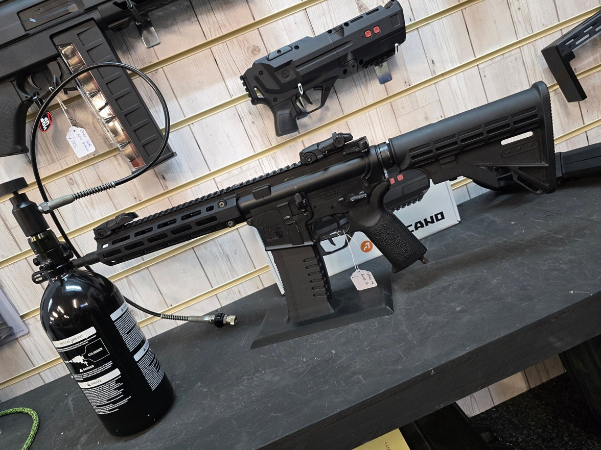 Second hand Tippmann 6mm RIF HPA Airsoft Rifle Bundle