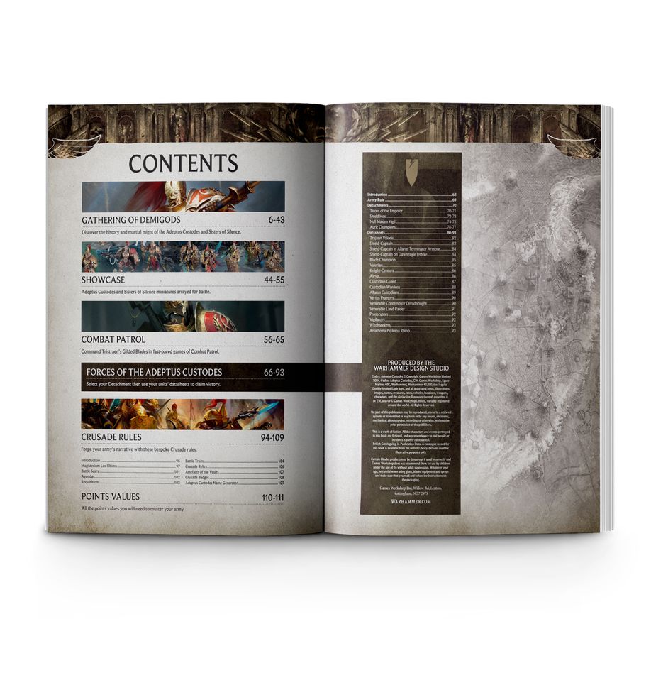 Warhammer 40K Adeptus Custodes Codex