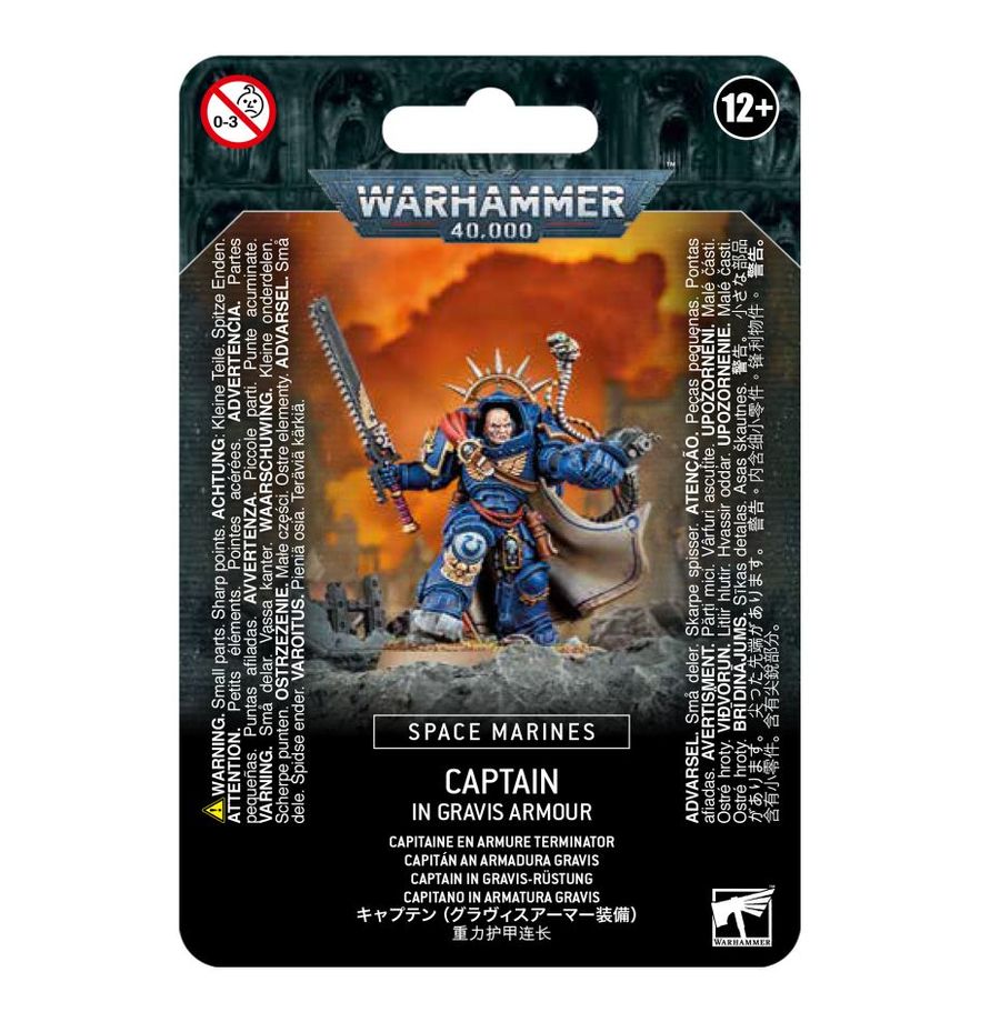 Warhammer 40K Space Marine Captain in Gravis Armour