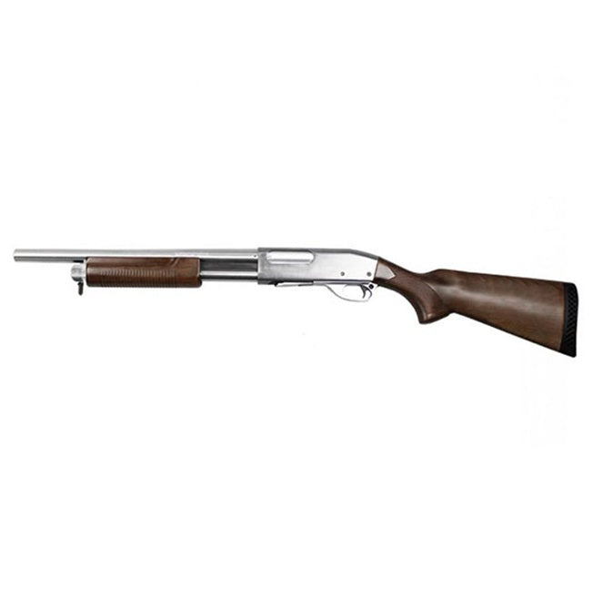 S&T M870 Silver 6mm RIF Spring Airsoft Shotgun