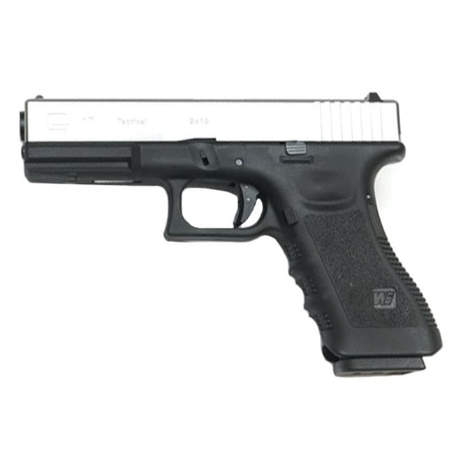 WE Europe G17 6mm RIF GBB Chrome Airsoft Pistol