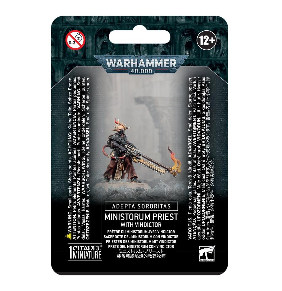 Warhammer 40K Adepta Sororitas Priest with Vindicator