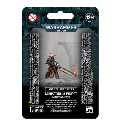 Warhammer 40K Adepta Sororitas Priest with Vindicator