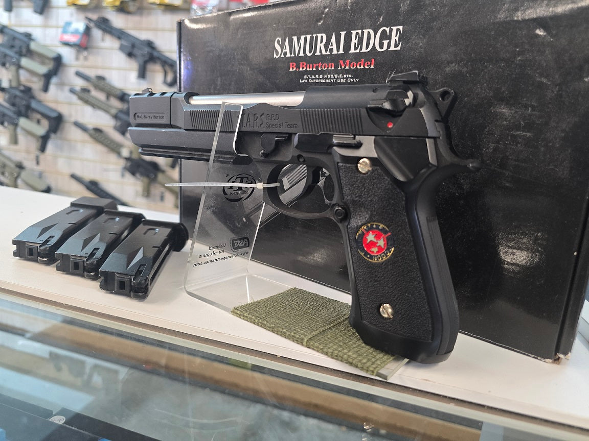 Second Hand WE M92 Barry Burton 6mm RIF GBB Airsoft Pistol