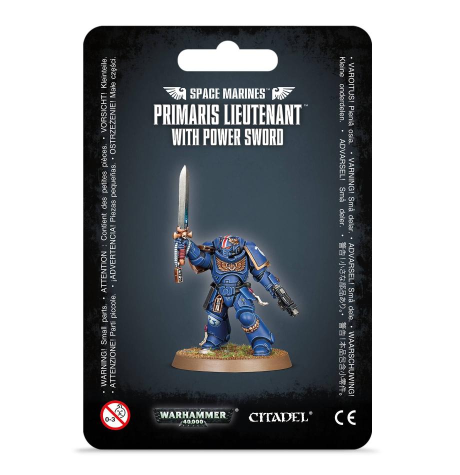 Warhammer 40K Space Marine Lieutenant with Power Sword