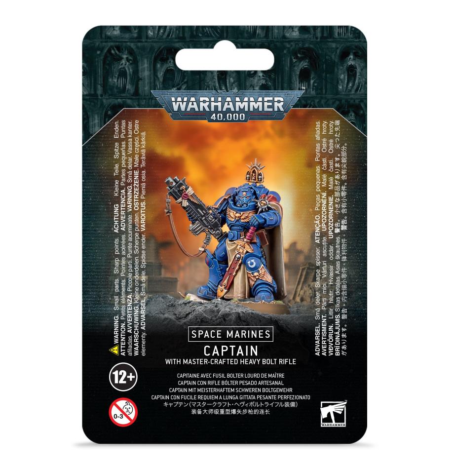 Warhammer 40K Space Marine Captain with Master Crafted Bolt Rifle
