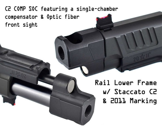 Army Armament Staccato Licensed C2 Comp 2011 6mm RIF GBB Airsoft Pistol