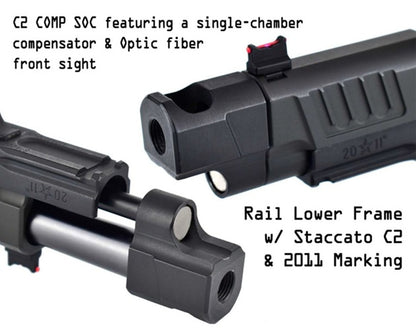 Army Armament Staccato Licensed C2 Comp 2011 6mm RIF GBB Airsoft Pistol